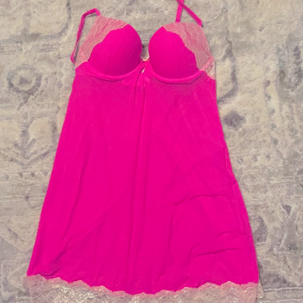 Victoria’s Secret hot pink lingerie